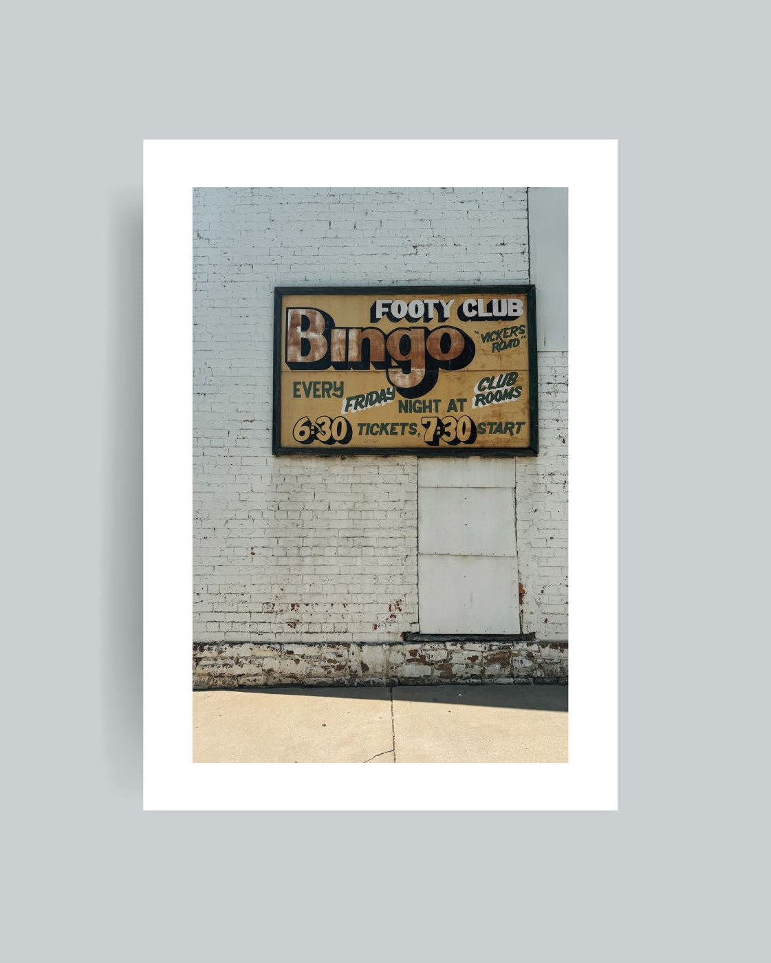 Vintage Bingo Photography Print Unframed